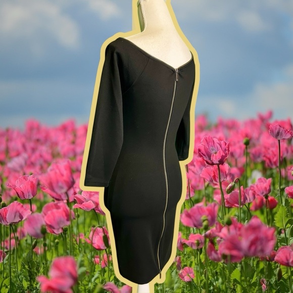 Armani Exchange Black Off The Shoulder Bodycon Dress with All Around Zipper XS - Picture 8 of 14